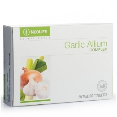 Garlic Allium Complex - "NeoLife" česnakų/svogūnų mitybos papildas (60 tablečių)
