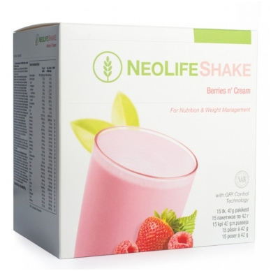 NeoLifeShake - "NeoLife" baltyminis kokteilis uogų skonio (15 pakelių po 42 g)