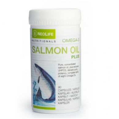 Omega-3 Salmon Oil Plus - "NeoLife" žuvų taukų mitybos papildas (90 kapsulių)