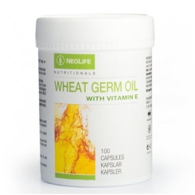 Wheat Germ Oil with Vitamin E -  vitamino E maisto papildas (100 kapsulių)