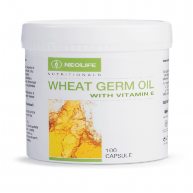 Wheat Germ Oil with Vitamin E - "NeoLife" pilnos formulės vit. E mitybos papildas (100 kapsulių)
